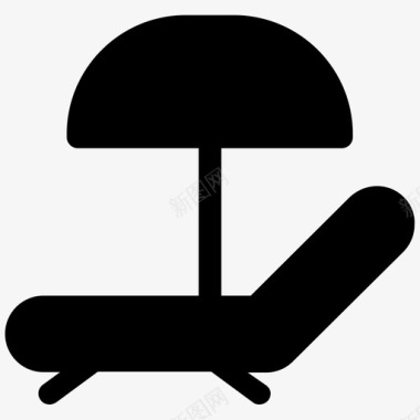休息室沙滩椅露营图标图标