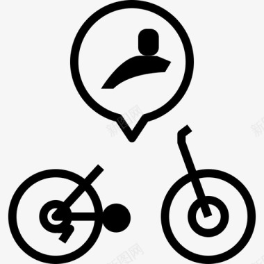 山地自行车脱轨器自行车齿轮图标图标