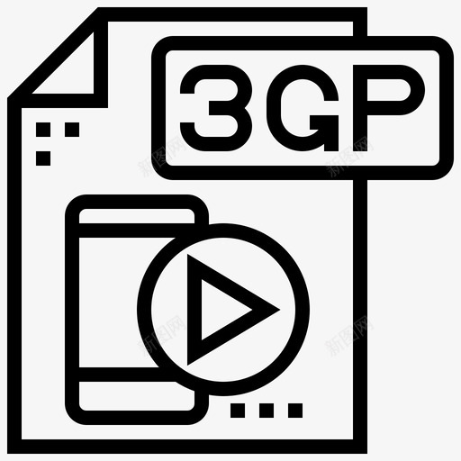 文件类型3gp图标svg_新图网 https://ixintu.com 3gp 文件类型 文档 设计