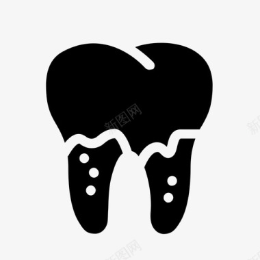 牙齿清洁龋齿牙齿图标图标