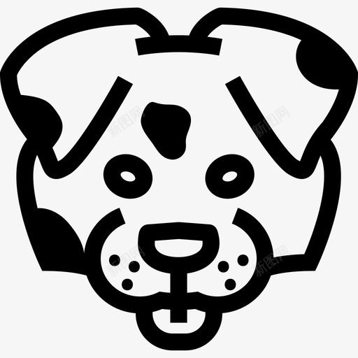 狗脸轮廓前面动物有趣的动物图标svg_新图网 https://ixintu.com 动物 有趣的动物 狗脸轮廓前面