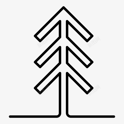 树图纸森林图标svg_新图网 https://ixintu.com 单线 单线图 图纸 松树 树 森林
