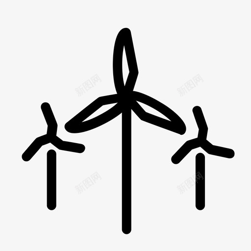 风电生态自然图标svg_新图网 https://ixintu.com 工业油气动力概述 生态 自然 风电