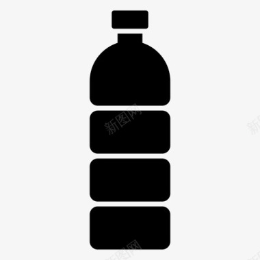 塑料瓶饮料废物图标图标