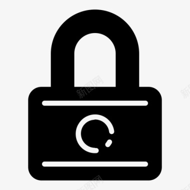 挂锁加密锁定图标图标