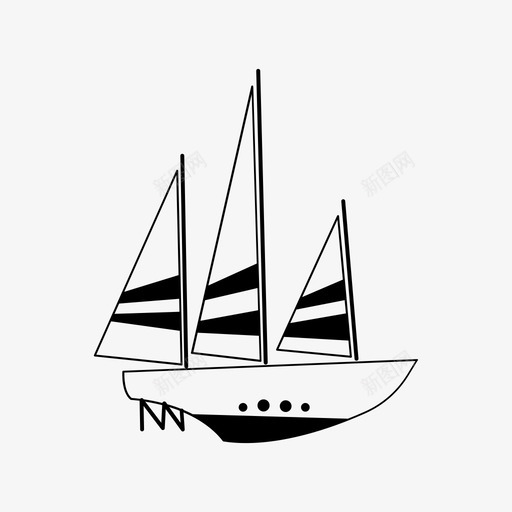 帆船码头海洋图标svg_新图网 https://ixintu.com 帆船 旅行 海洋 码头 风