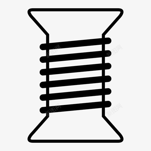 线轴装订缝纫图标svg_新图网 https://ixintu.com 线轴 缝纫 装订