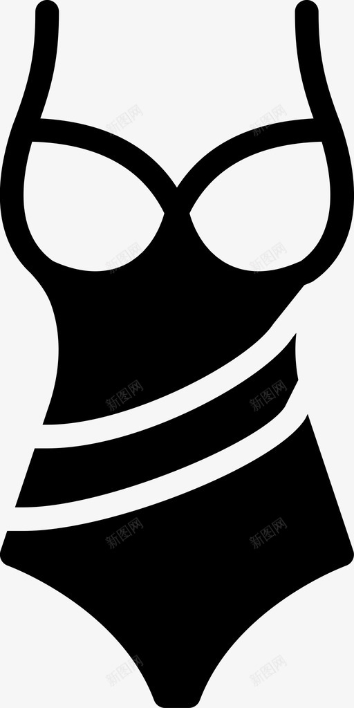 一件式泳衣服装时尚图标svg_新图网 https://ixintu.com 一件式泳衣 女性 时尚 时尚偶像女性服装固体 服装