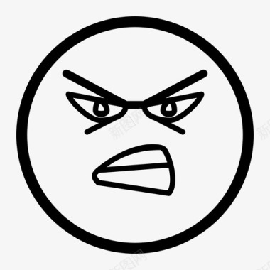 疯狂表情愤怒表情图标图标