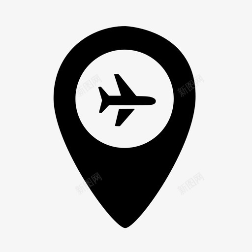 机场位置标记飞机位置机场位置图标svg_新图网 https://ixintu.com 位置标记i 机场位置 机场位置标记 机场地图销 飞机位置