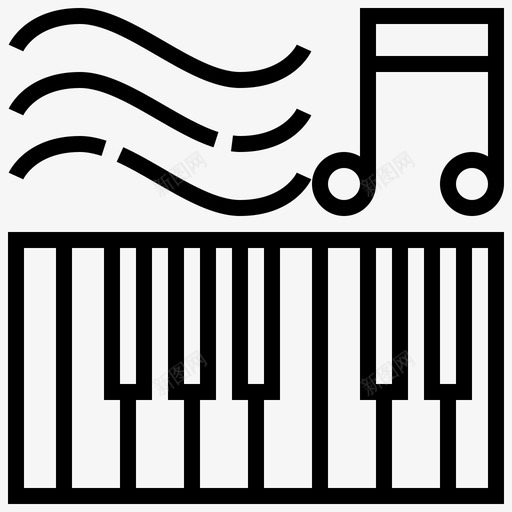 音乐教育知识图标svg_新图网 https://ixintu.com 学习 学校 教育 知识 钢琴 音乐