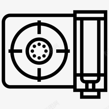 野营煤气炉燃烧器设备图标图标