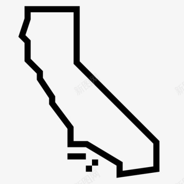 加利福尼亚州地图美国各州地图图标图标