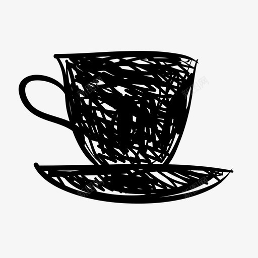 茶杯咖啡热的图标svg_新图网 https://ixintu.com 咖啡 啜饮 手绘杂项 热的 茶杯 茶碟
