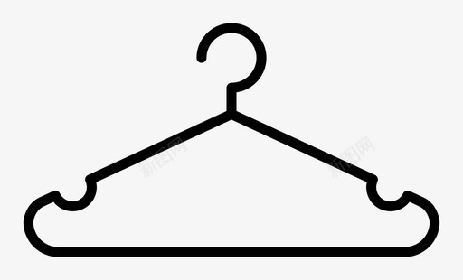 衣架金属衣架电线架图标图标