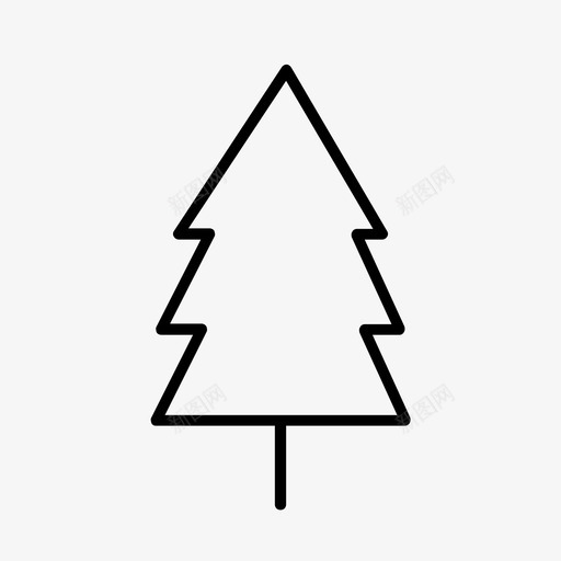 树圣诞树自然图标svg_新图网 https://ixintu.com 圣诞树 户外 松树 树 自然