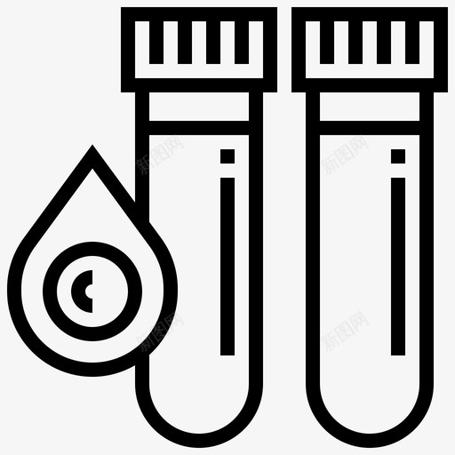 血瓶护理检查图标svg_新图网 https://ixintu.com 健康检查 护理 检查 测试 血瓶
