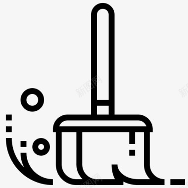 扫帚清洁器清洁图标图标