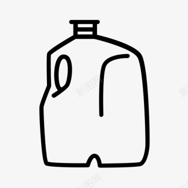 大罐子加仑牛奶图标图标
