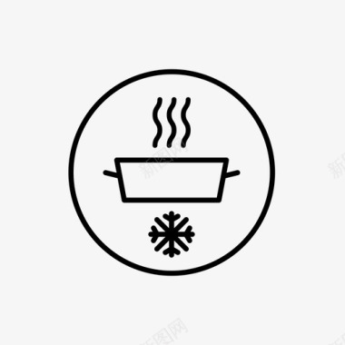 烹饪冷冻加热图标图标
