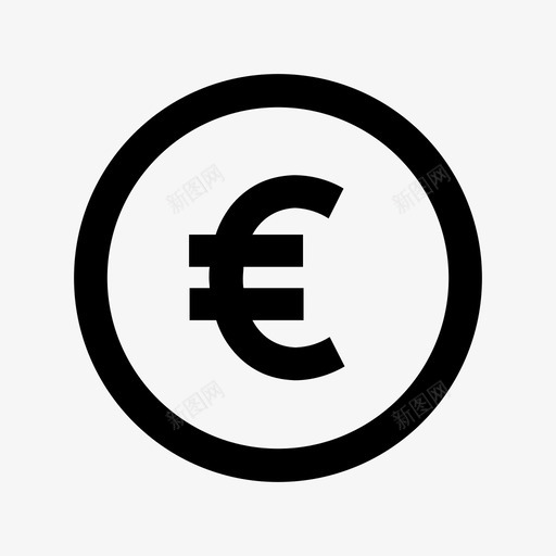 货币零钱硬币图标svg_新图网 https://ixintu.com 欧元 硬币 货币 银行货币 零钱