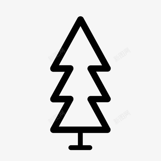 树植物学圣诞节图标svg_新图网 https://ixintu.com 圣诞节 松树 树 树模型 植物学