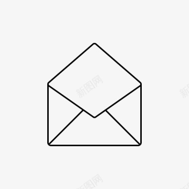 打开电子邮件信封信件图标图标