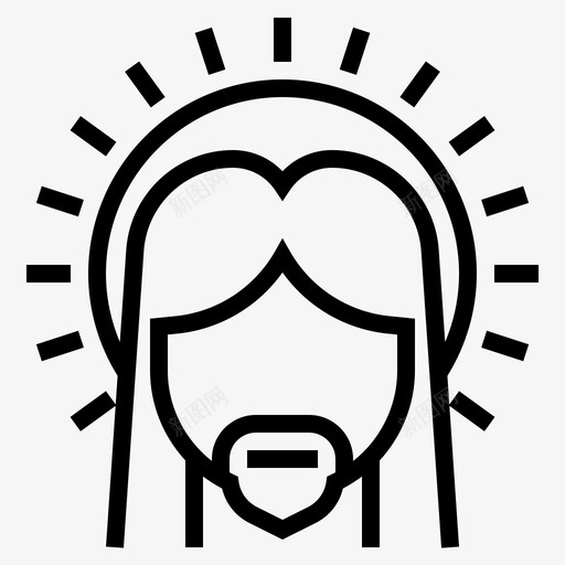 耶稣四月复活节图标svg_新图网 https://ixintu.com 假日 四月 复活节 耶稣 节日