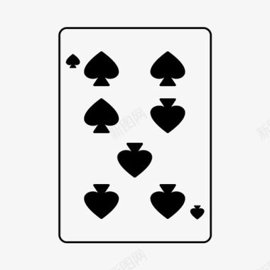 七黑桃纸牌游戏图标图标