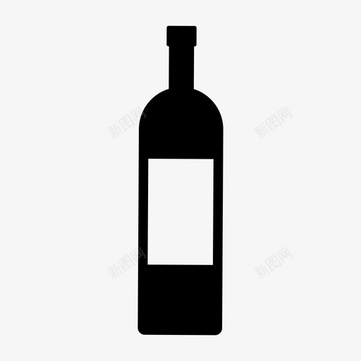 酒瓶子红的图标svg_新图网 https://ixintu.com 瓶子 白的 红的 酒