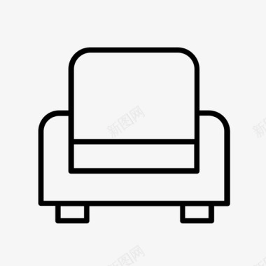 扶手椅家具房子图标图标