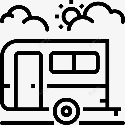 旅行车巴士露营图标svg_新图网 https://ixintu.com 巴士 户外 旅游 旅行 旅行车 露营 露营和户外活动