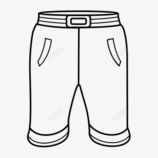 短裤衣服牛仔裤图标svg_新图网 https://ixintu.com 牛仔裤 短裤 衣服