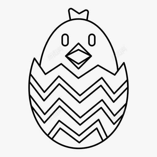 鸡蛋小鸡图标svg_新图网 https://ixintu.com 小鸡 鸡蛋