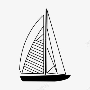 帆船海洋大海图标图标