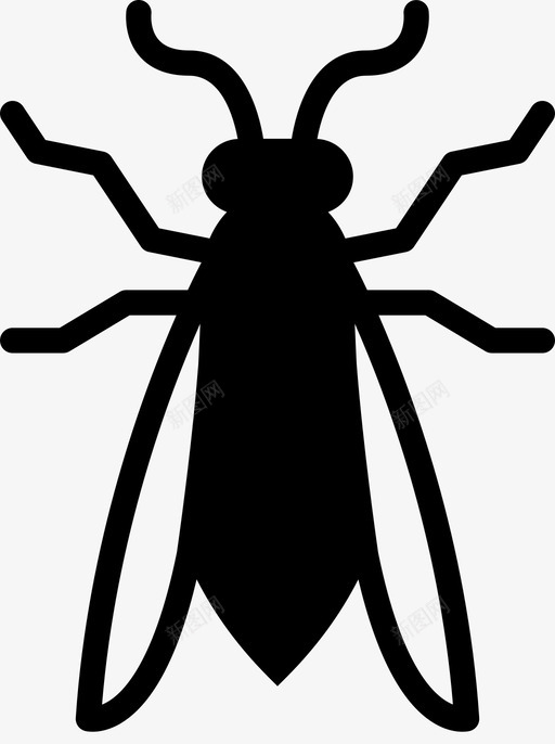 蜜蜂虫子昆虫图标svg_新图网 https://ixintu.com 昆虫 粉碎图标虫子昆虫固体 自然 虫子 蜜蜂