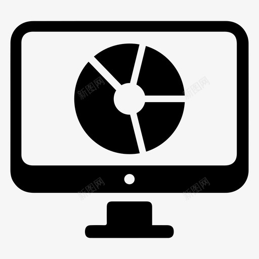 甜甜圈图分析监控图标svg_新图网 https://ixintu.com 企业个人理财 分析 甜甜圈图 监控 饼图