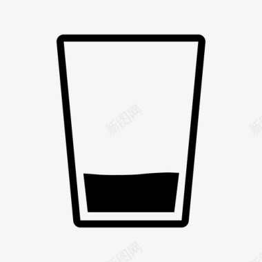 玻璃杯饮料空的图标图标