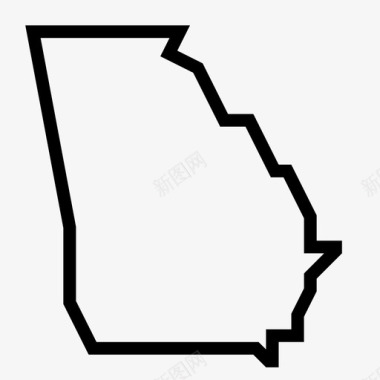 乔治亚州地图美国各州地图图标图标