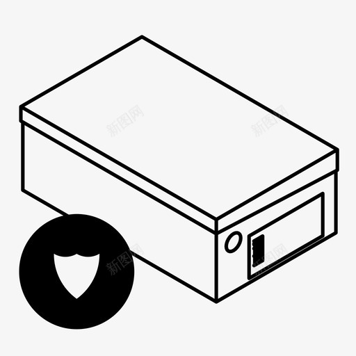鞋盒交货订单安全图标svg_新图网 https://ixintu.com 交货 保护订单 安全储存 箱子 订单安全 运输 鞋盒