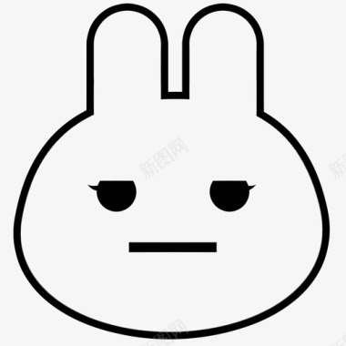 兔子表情表情脸图标图标
