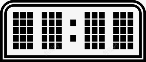 方形数字钟边框数字钟图标图标