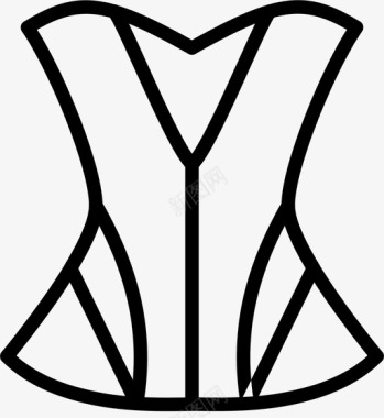 紧身胸衣衣服时尚图标图标
