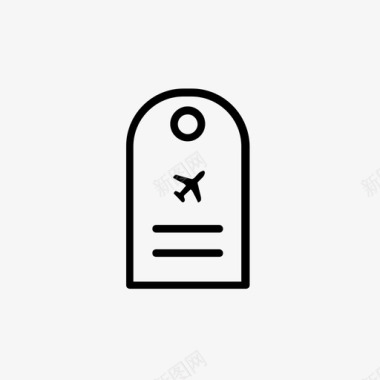 行李牌托运行李旅行图标图标