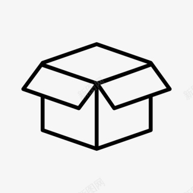 箱纸板箱交货图标图标