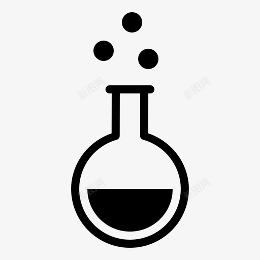 锥形瓶化学实验图标svg_新图网 https://ixintu.com 化学 学校和学习字形 实验 实验室 教育 研究 锥形瓶