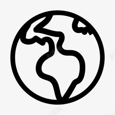 地球南美洲图标图标