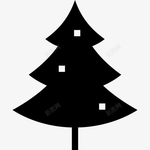 松树庆祝圣诞节图标svg_新图网 https://ixintu.com 假日 冬天 圣诞节 圣诞雕文图标 庆祝 松树