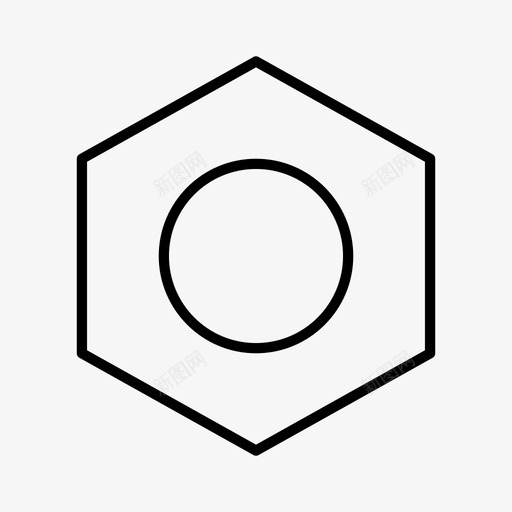 螺母硬件简单地说图标svg_新图网 https://ixintu.com 硬件 简单地说 螺母