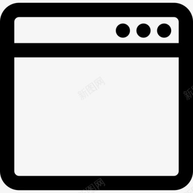 浏览器窗口方形轮廓网页通用界面图标图标